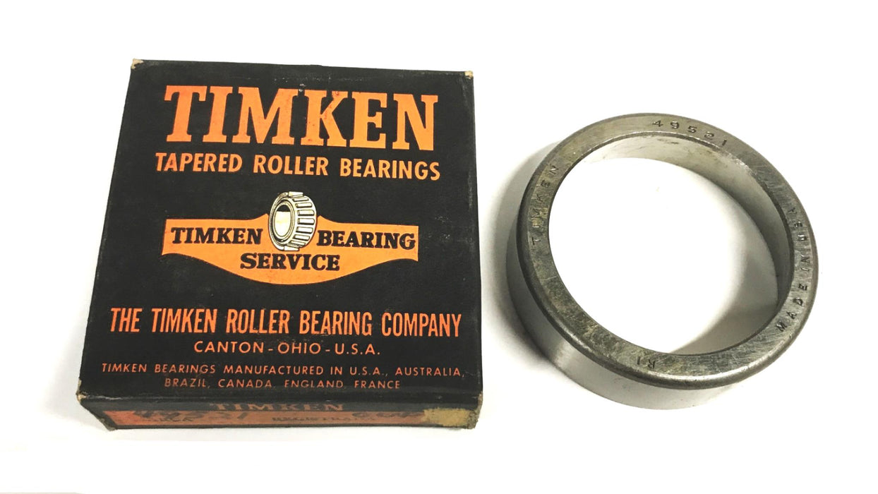 Timken Tapered Roller Bearing Cup 49521 NOS