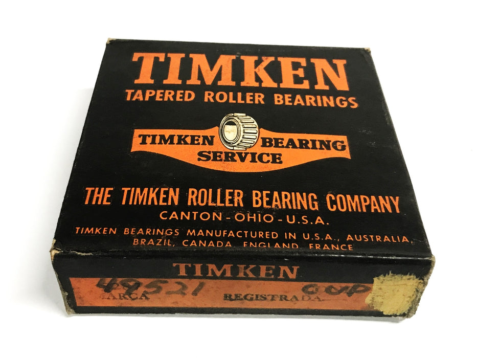 Timken Tapered Roller Bearing Cup 49521 NOS