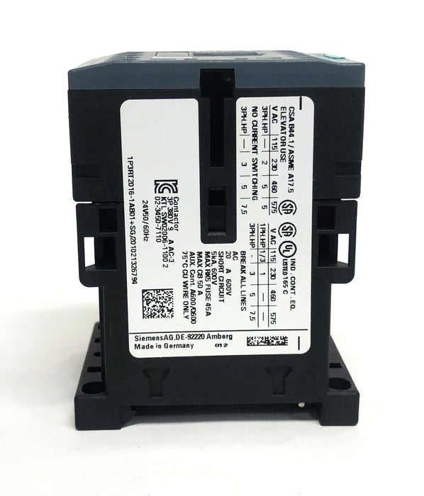 Siemens 24V 50/60Hz Power Contactor 3RT2016-1AB01 USED