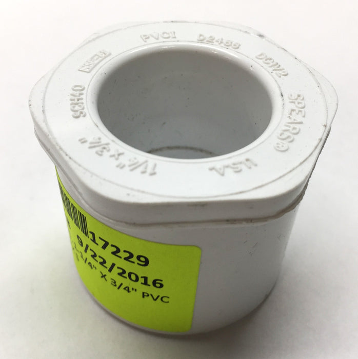 Spears 1-1/4" x 3/4" PVC SCH40 SxS DC1V2 Bushing [Lot of 4] NOS