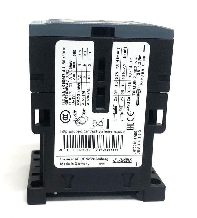 Siemens 24V 50/60Hz Power Contactor 3RT2016-1AB01 USED