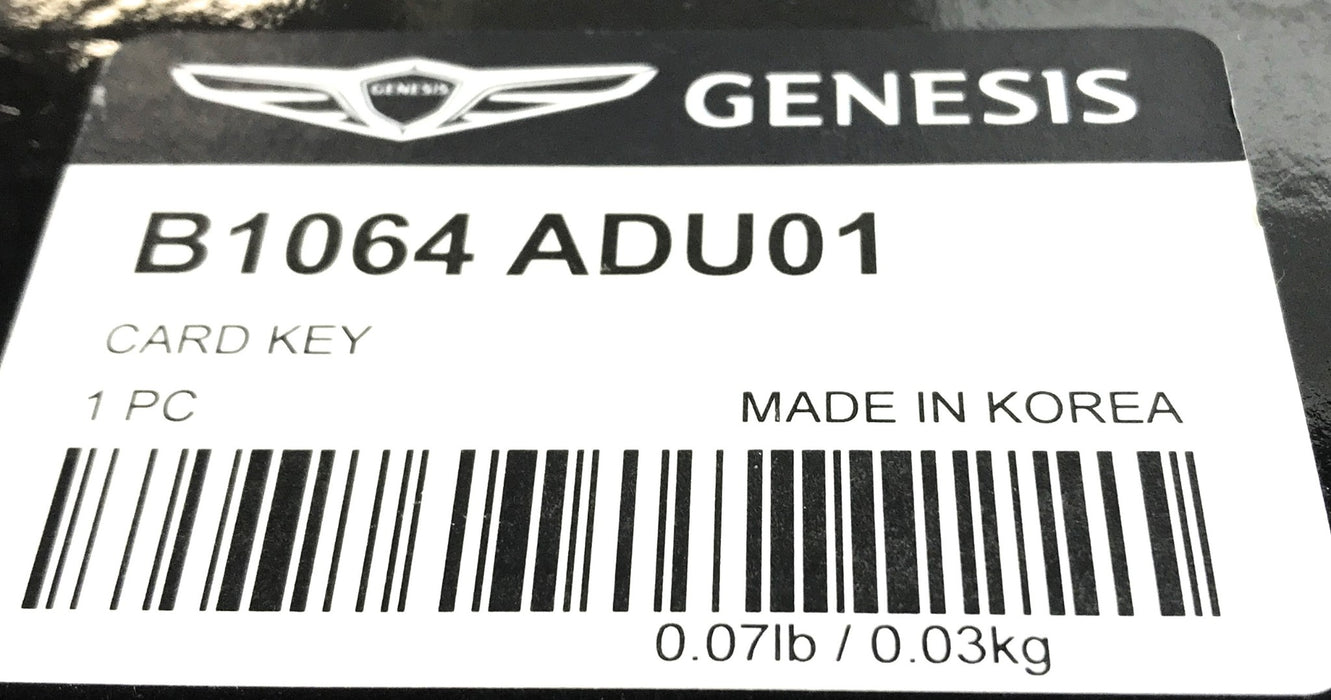 Hyundai Genesis Key Card B1064 ADU01 NOS