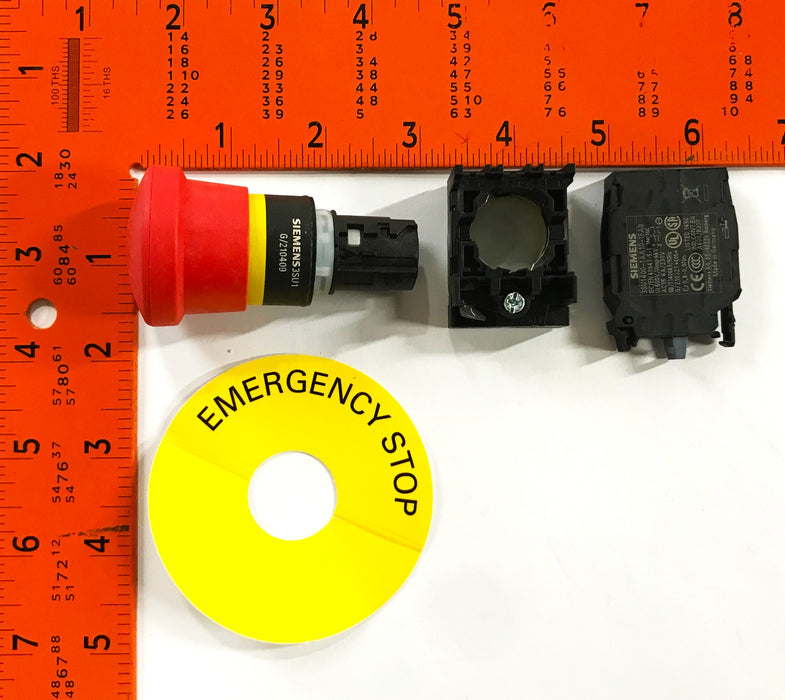 Siemens Emergency Stop Push Button  3SU1100-1HA20-1FG0 NOS