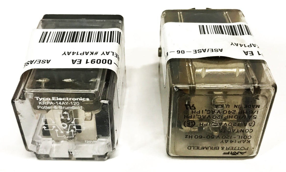 Potter and Brumfield General Purpose Relay KRPA-14AY-120 [Lot of 2] NOS