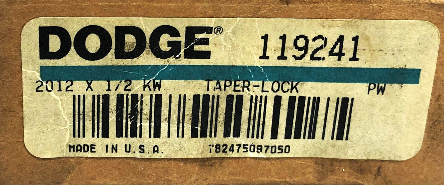 Dodge Taper-Lock Split Bushing 2012X1/2 KW (119241) [Lot of 2] NOS