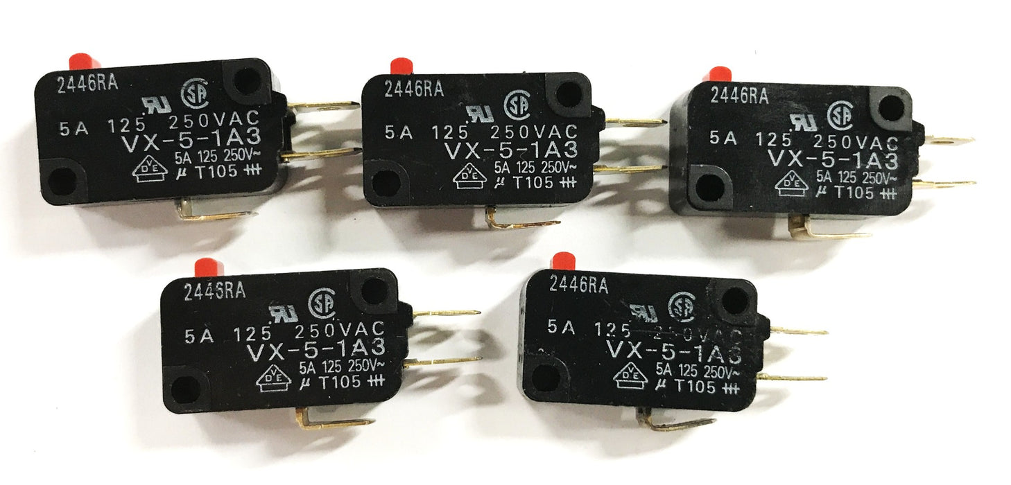 Omron Mini Limit Switch VX-5-1A3 [Lot of 5] NOS