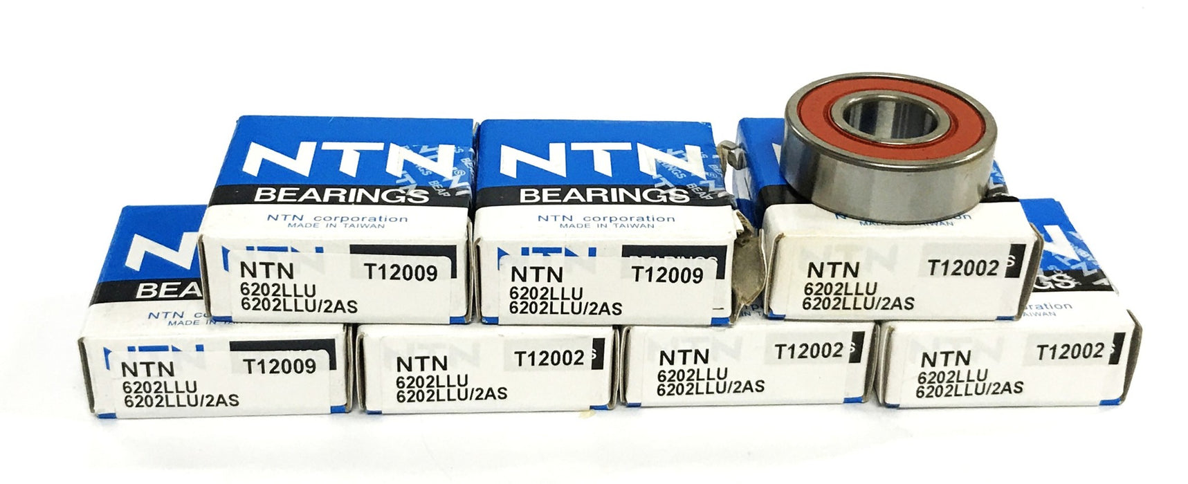 NTN 15mm x 35mm x 11mm Deep Groove Ball Bearing 6202LLU [Lot of 7] NOS