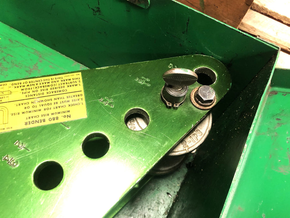 Greenlee 1/2 Thru 2 Inch One Shot Hydraulic Bender 880 USED