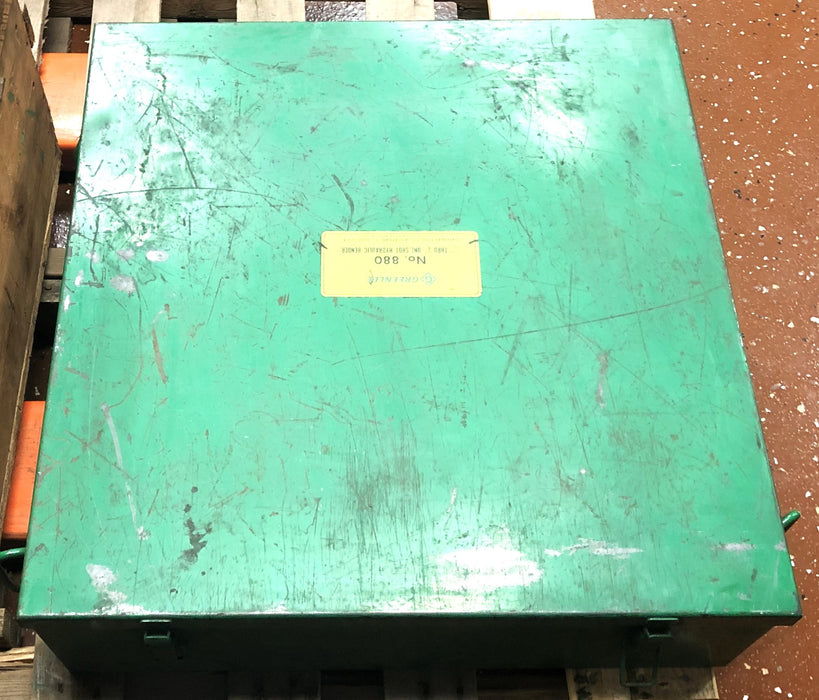 Greenlee 1/2 Thru 2 Inch One Shot Hydraulic Bender 880 USED