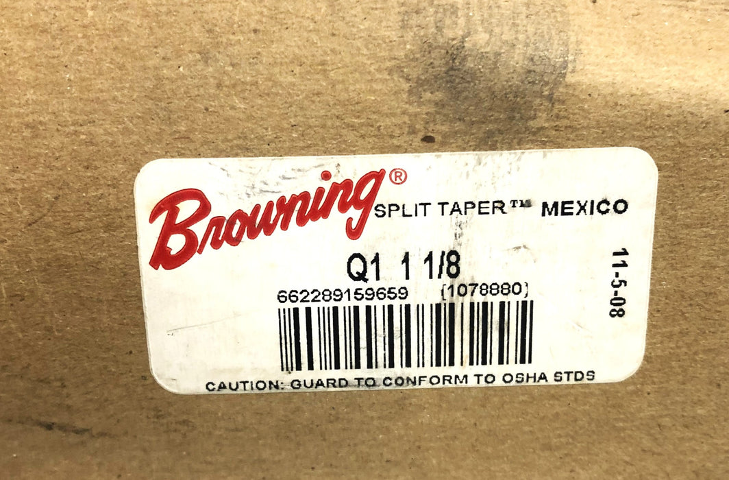 Browning 1.14 Inch Split Taper Bushing Q1x1-1/8 NOS