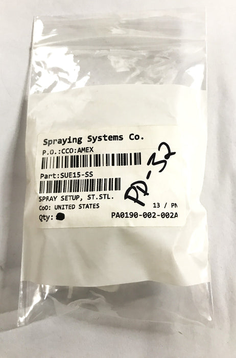 Spraying Systems Stray Nozzle SUE15-SS NOS