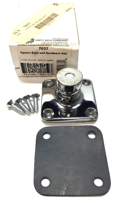 Unity 2" Square Base Deck Light Bracket Kit with Gasket and Hardware 7037 NOS