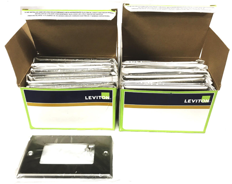 Leviton Stainless Steel 1-Gang Wall Plate 104-84401-40 [Lot of 20] NOS