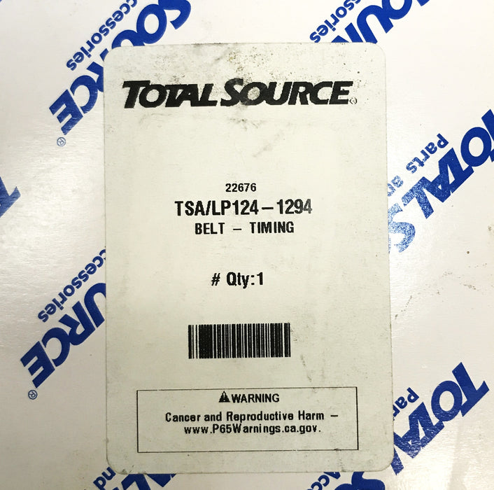 Total Source Forklift Timing Belt LP124-1294 NOS