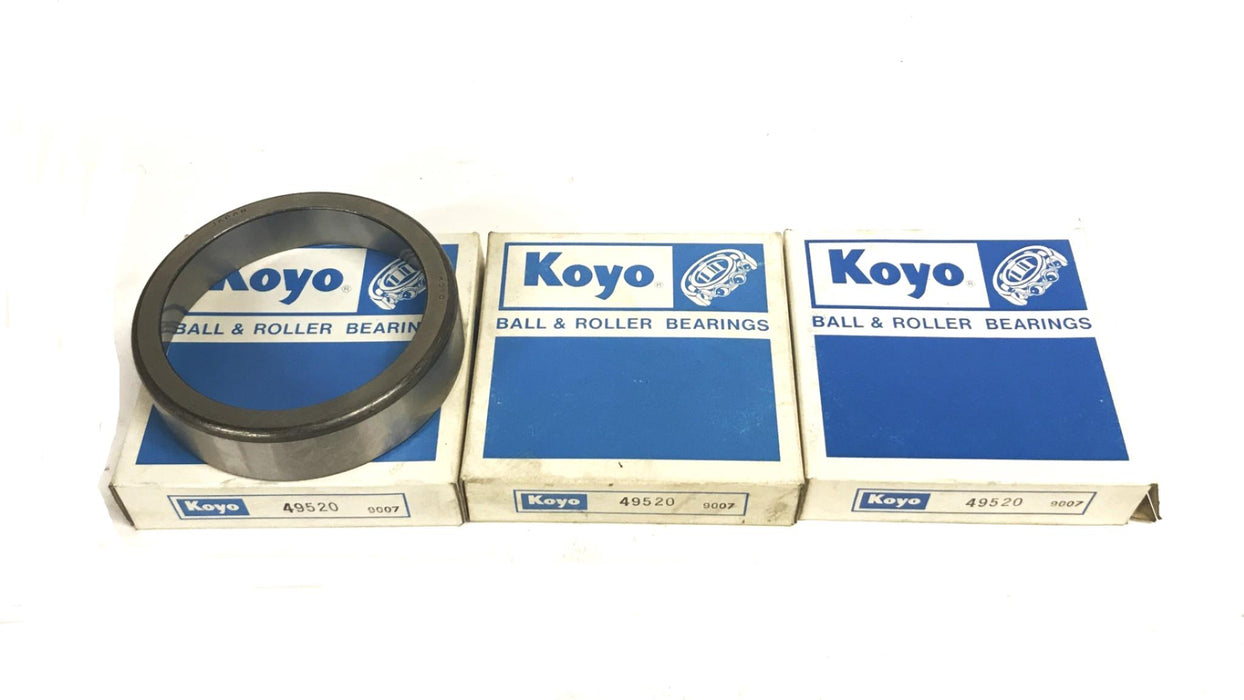 Koyo Tapered Roller Bearing Cup 49520 [Lot of 3] NOS