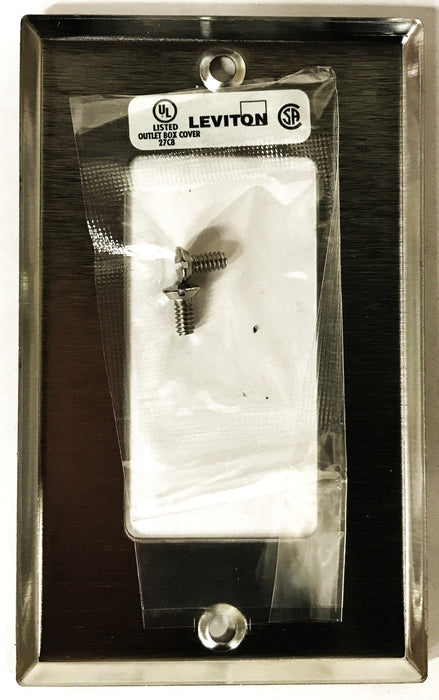Leviton Stainless Steel 1-Gang Wall Plate 104-84401-40 [Lot of 20] NOS