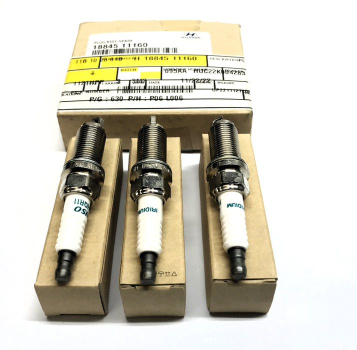 Hyundai Denso Pack of (3) Iridium Spark Plug 18845 11160 NOS