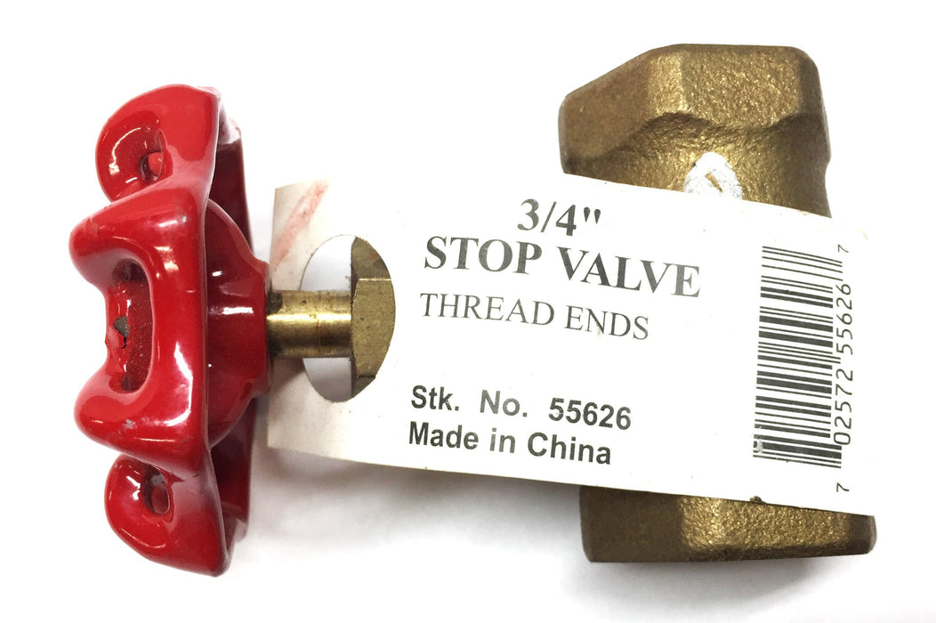 PlumbMaster 3/4" Stop Valve w/ Threaded Ends 55626 [Lot of 3] NOS