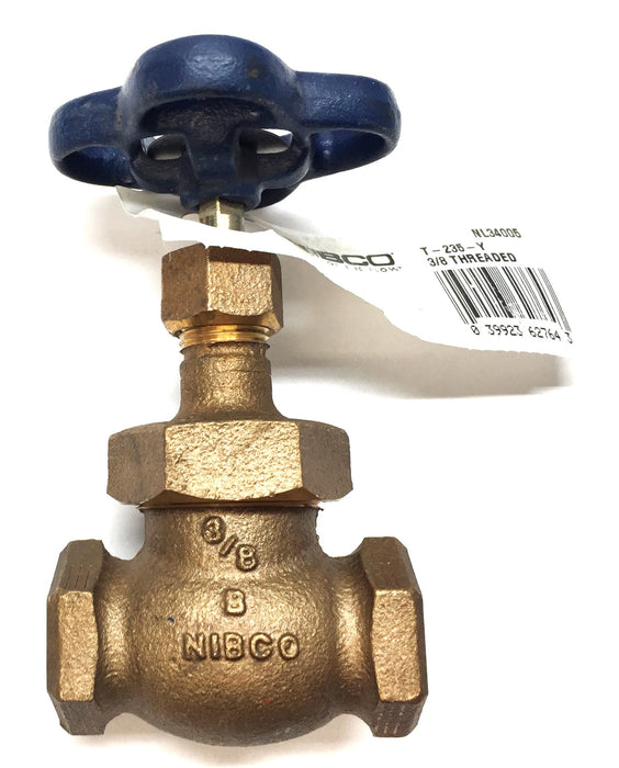 NIBCO 3/8" 150SWP Stop Valve with Threaded Ends T-235-Y (NL34005) NOS