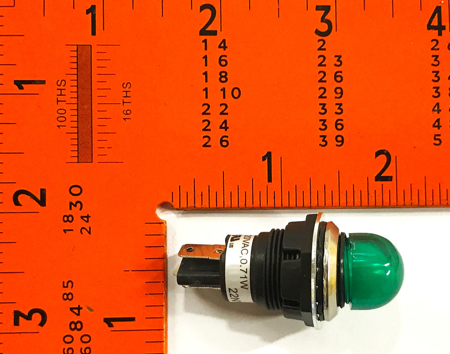 Dayton Raised Indicator Light Green 22NY61 [Lot of 2] NOS