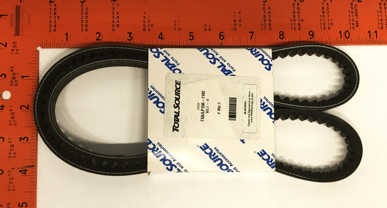 Total Source Forklift Fan Belt LP156-1182 [Lot of 2] NOS