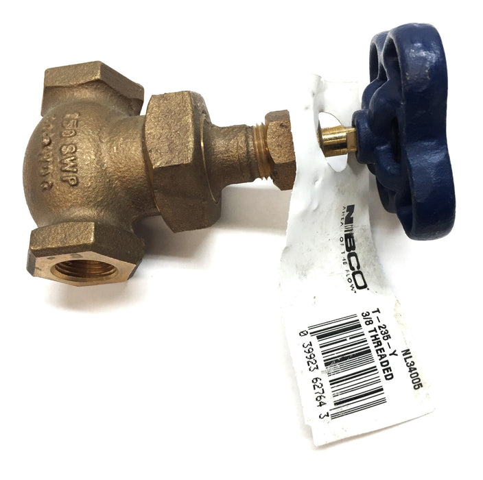 NIBCO 3/8" 150SWP Stop Valve with Threaded Ends T-235-Y (NL34005) NOS