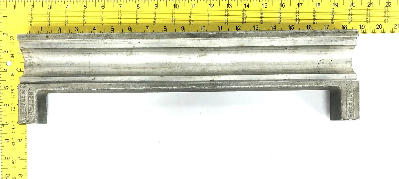 Greenlee 1-1/4 Inch EMT Hydraulic Bender Shoe Conduit Follower Bar 1-1126 USED