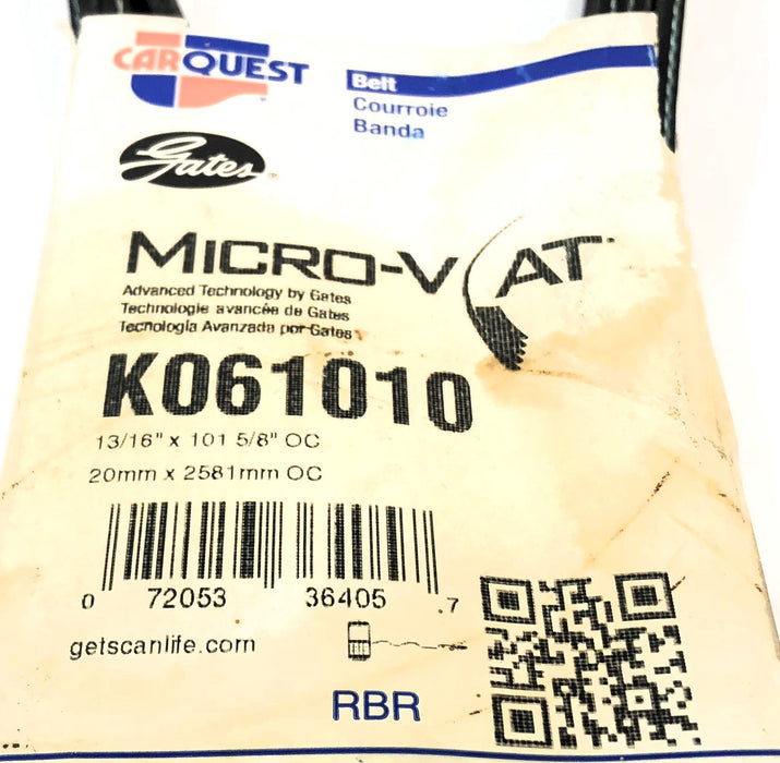 Carquest Gates Serpentine Belt K061010 NOS