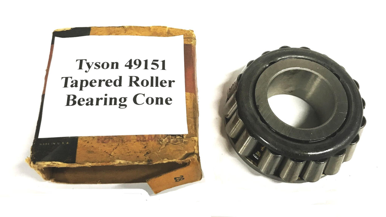 Tyson Tapered Roller Bearing Cone 49151 NOS