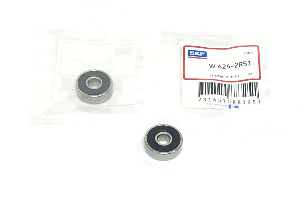 SKF Single Row Ball Bearing W626-2RS1 [Lot of 2] NOS