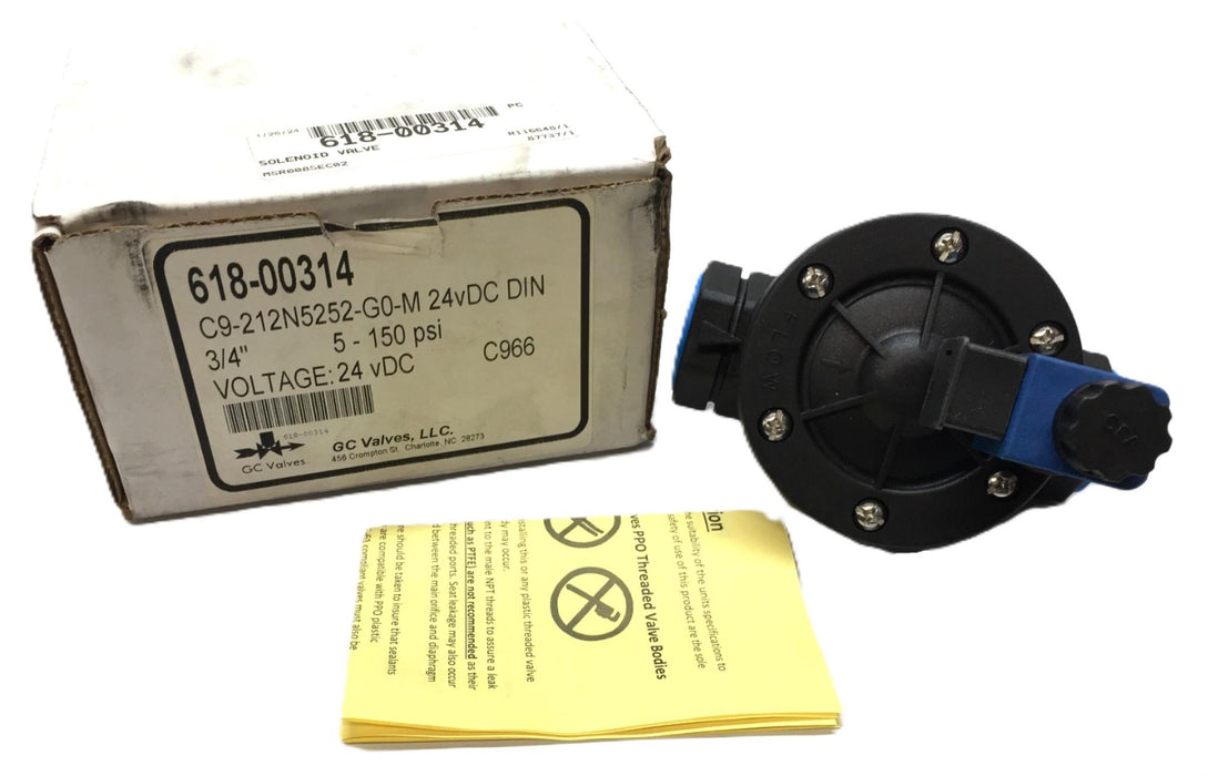GC Valves C9 Series 3/4" Solenoid Valve 5-150psi 618-00314 (C9212N5252G0M) NOS
