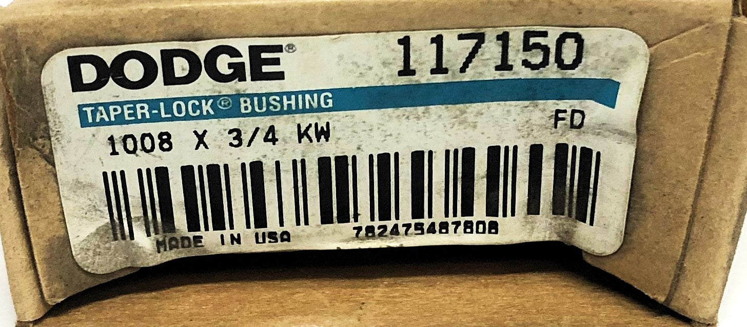 Dodge Taper-Lock Split Bushing 1008X3/4 KW (117150) [Lot of 2] NOS