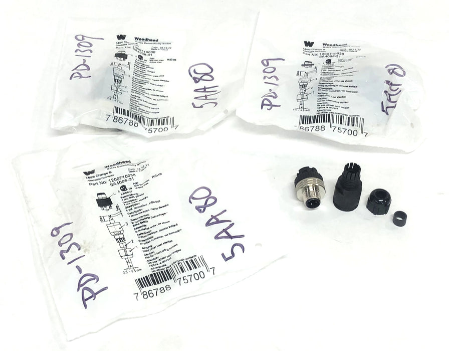 Woodhead Micro Charge Attachable Connector 1200710038 [Lot of 3] NOS