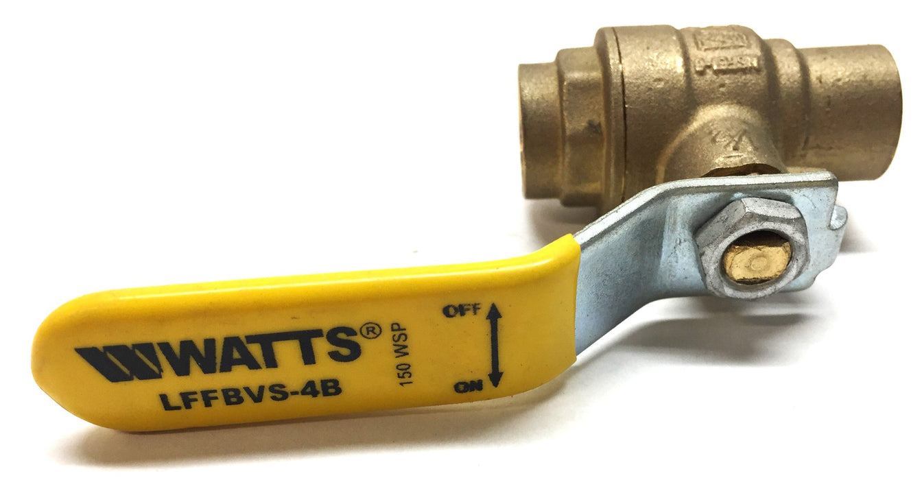 Watts 1/2" Brass Full Port Solder 600# Ball Valve LFFBVS-4B NOS