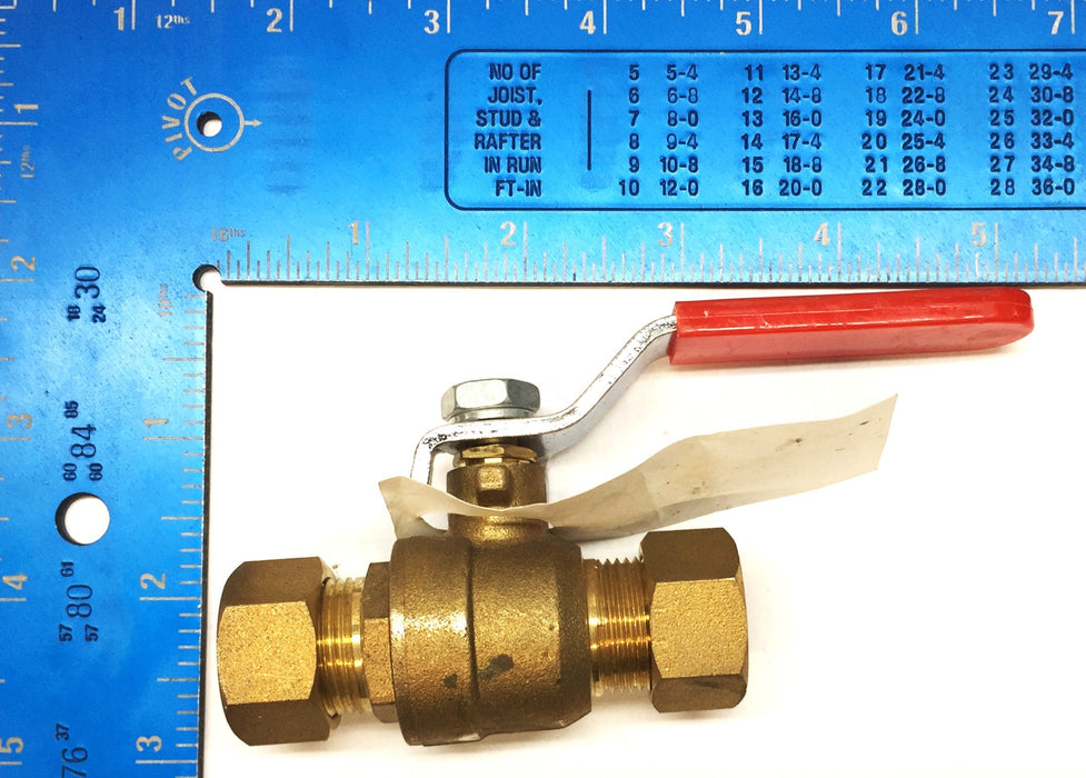 PlumbMaster 1/2" Full-Port Ball Valve with Compression Ends 98023 [Lot of 3] NOS