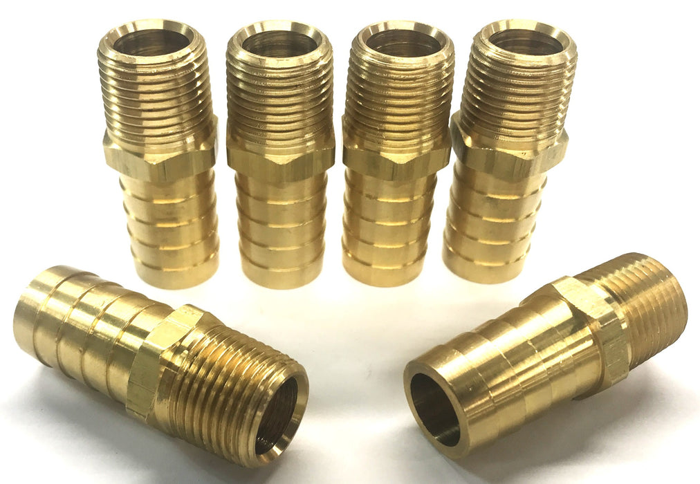 American Coupling 3/4" Brass Push On Hose Fitting 102 1208 C [Lot Of 6] NOS