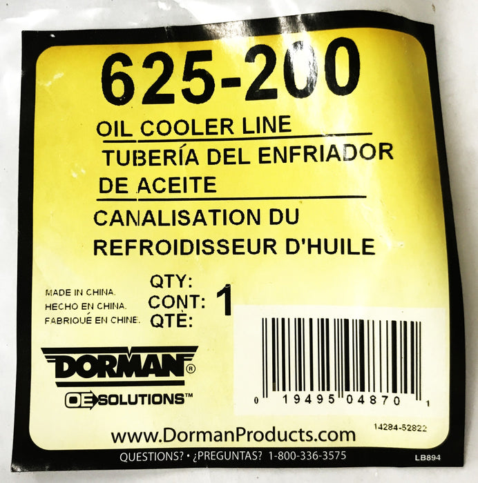 Dorman Oil Cooler Line Assembly 625-200 NOS
