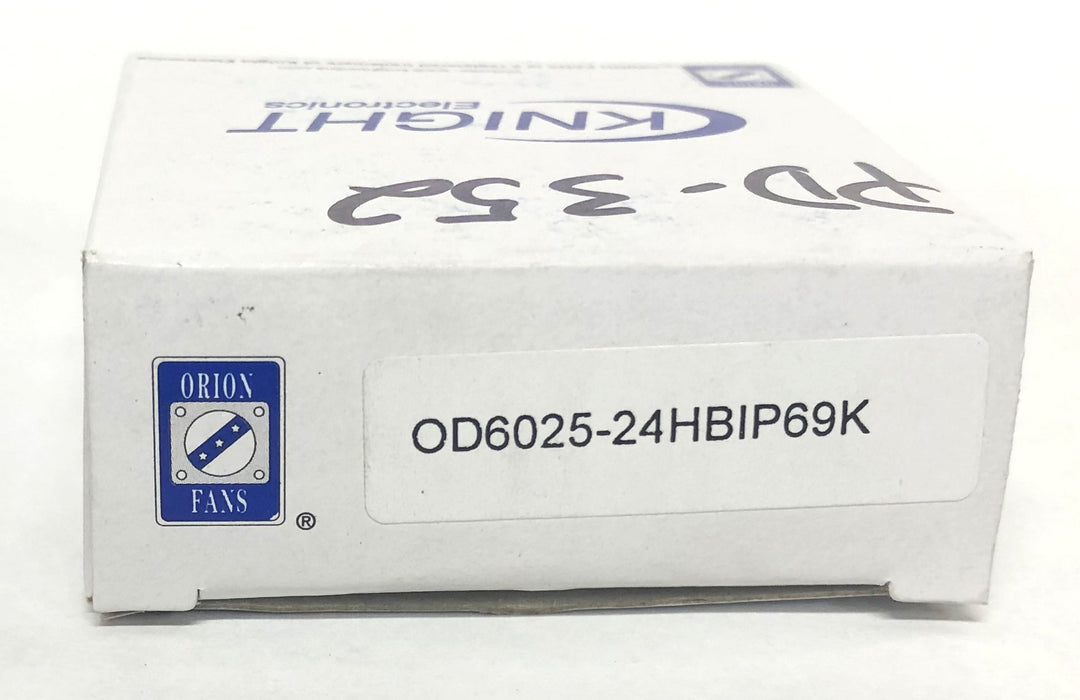 Orion Fans DC24V 0.12A Brushless DC Fan OD6025-24HBIP69K [Lot of 2] NOS