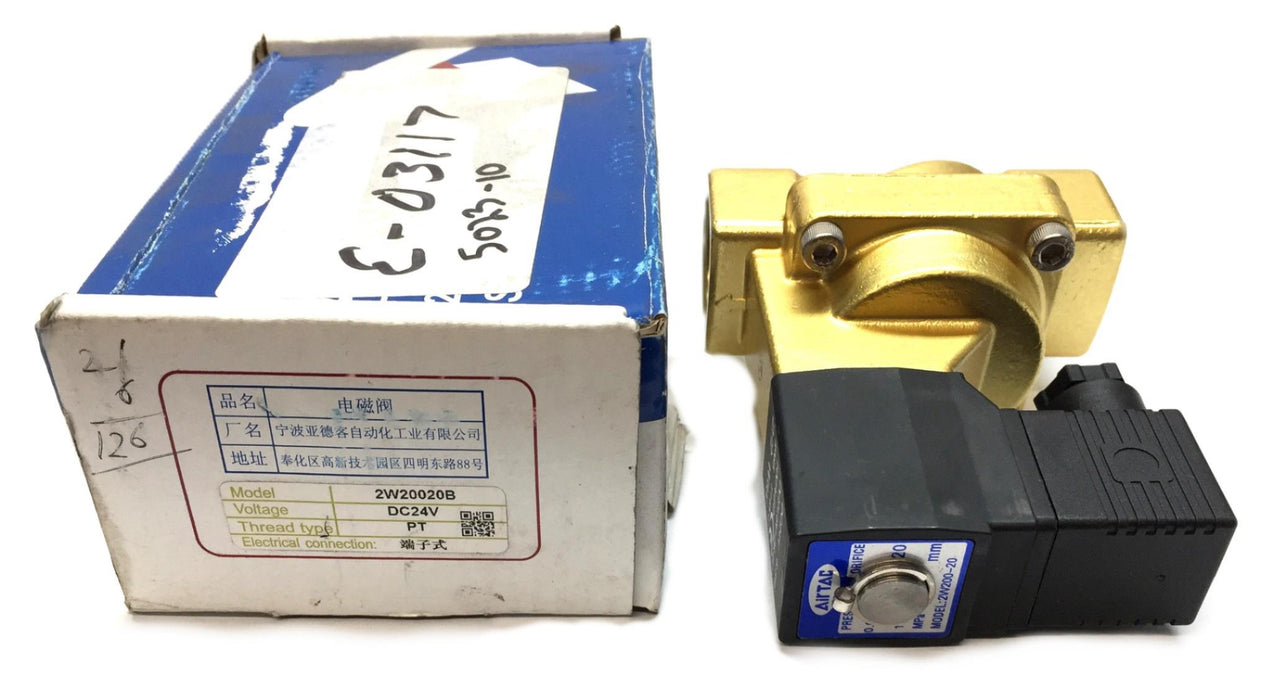 AirTAC DC24V Thread Type: PT Solenoid Control Valve 2W20020B NOS
