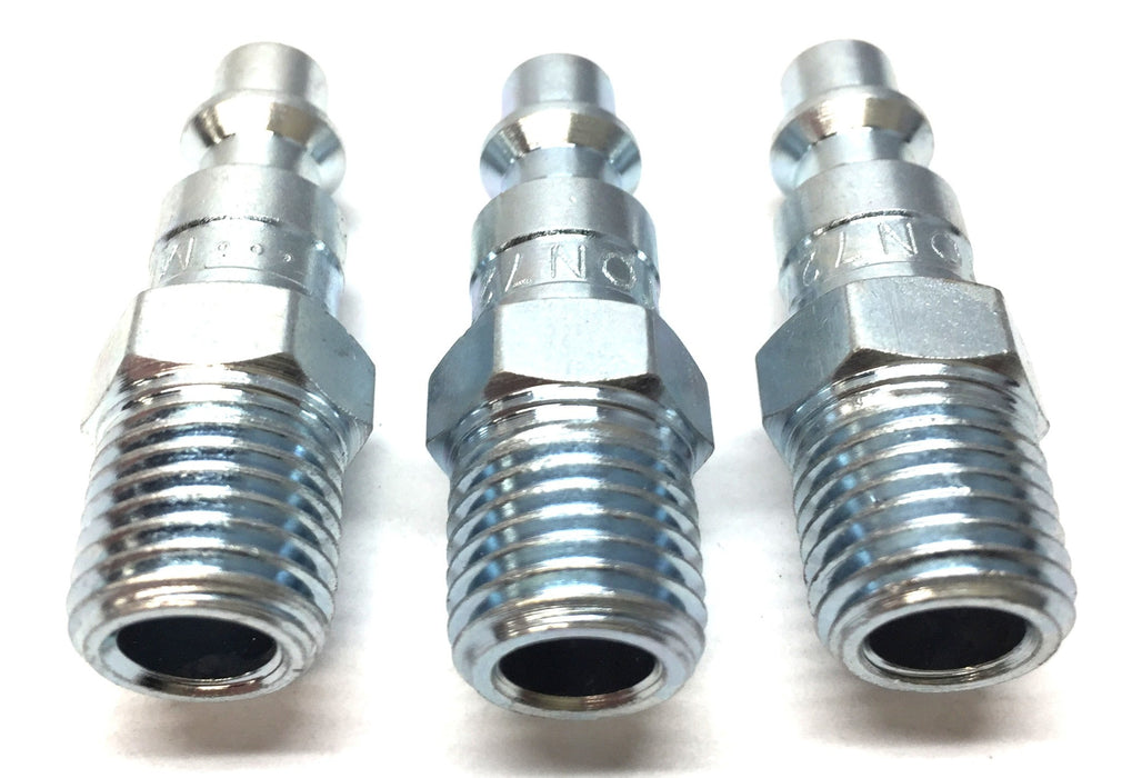 Milton Industrial Design Imperial 1/4" Male Coupler Plug 97410 [Lot of 3] NOS