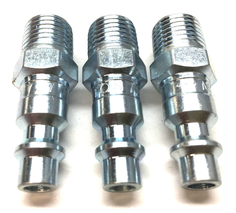 Milton Industrial Design Imperial 1/4" Male Coupler Plug 97410 [Lot of 3] NOS