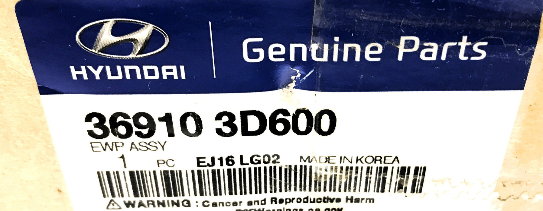 Hyundai Auxiliary Pump 36910 3D600 (369103D600) NOS
