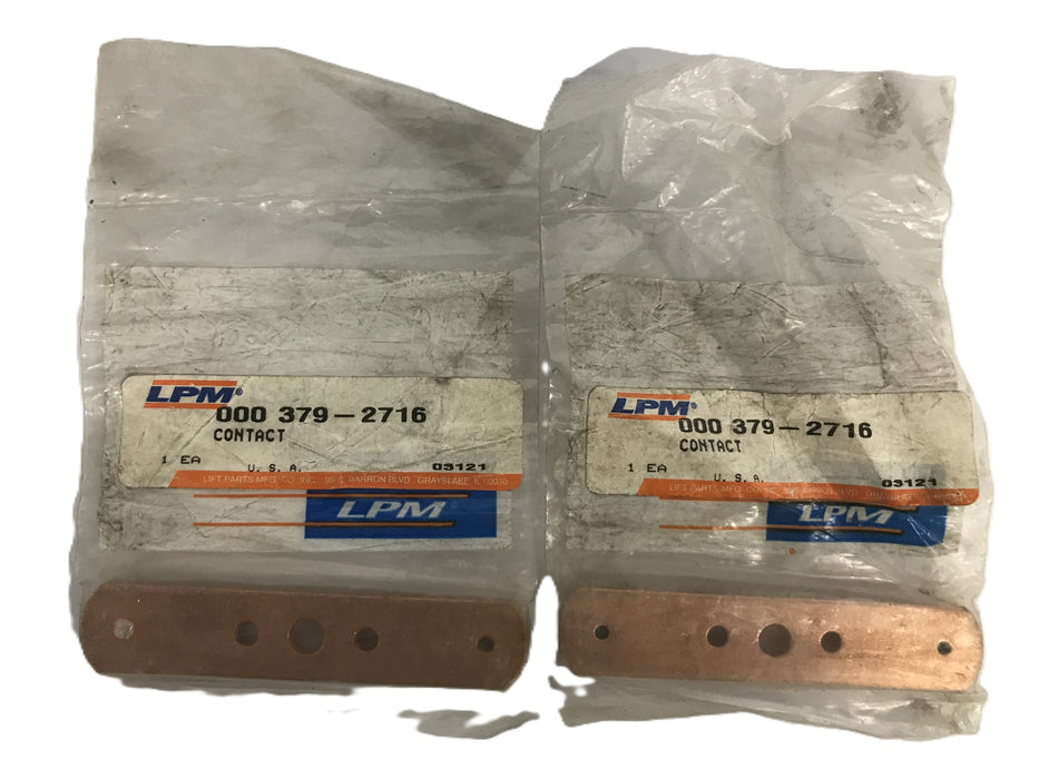 LPM Forklift Copper Contact 379-2716 [Lot of 2] NOS
