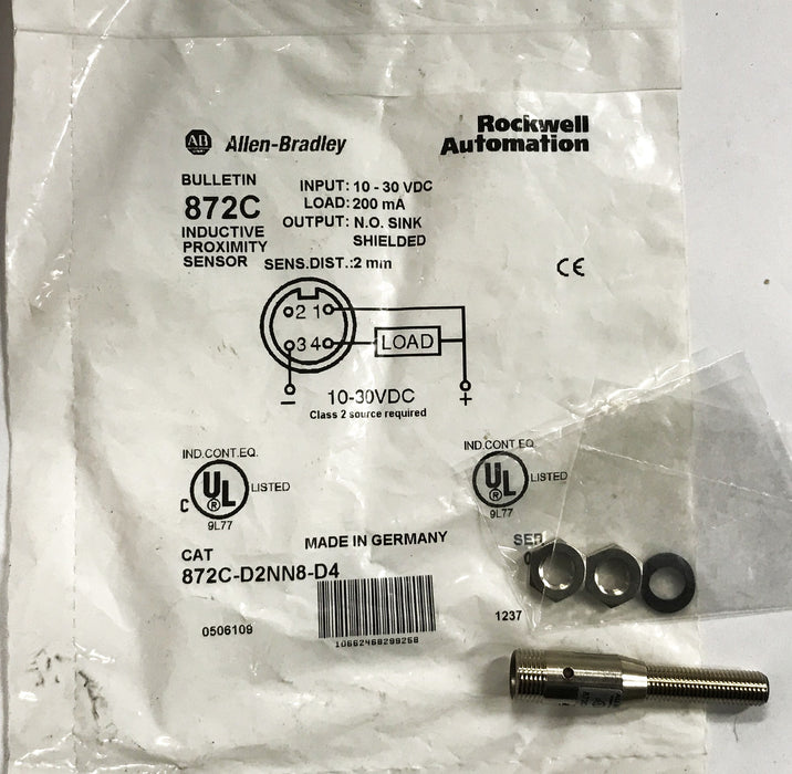 Allen-Bradley Proximity Sensor 872C-D2NN8-D4 [Lot of 3] NOS
