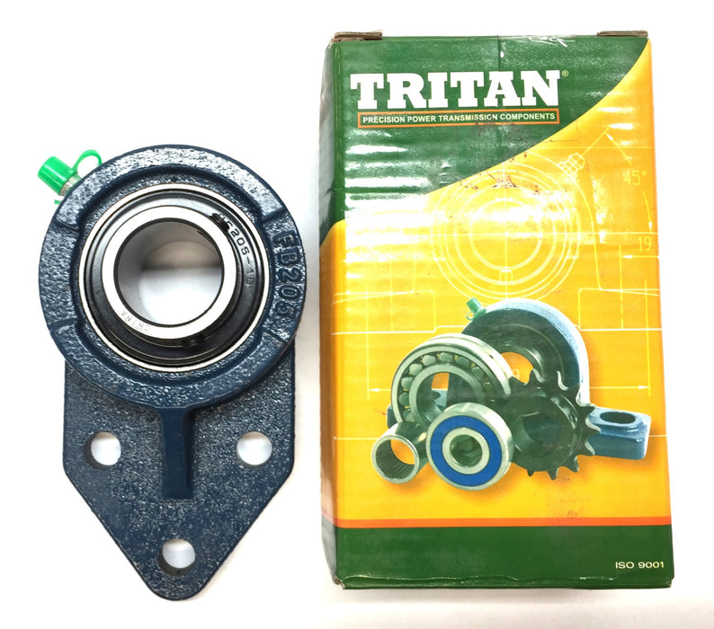 Tritan 3-Bolt Flange Pillow Block Bearing UCFB205-16A NOS