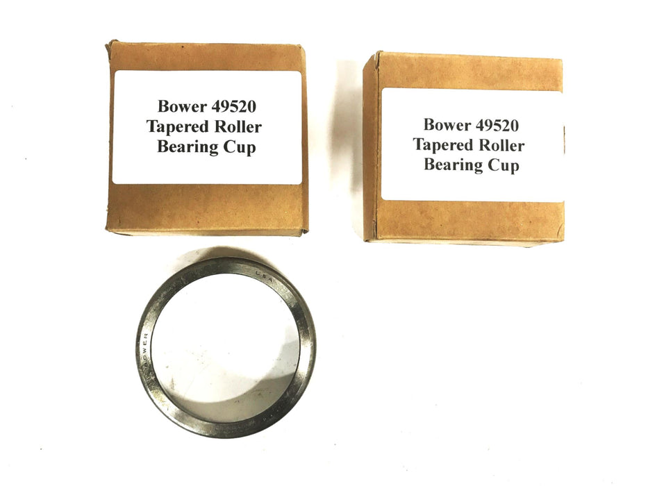 Bower Tapered Roller Bearing Cup 49520 [Lot of 2] NOS