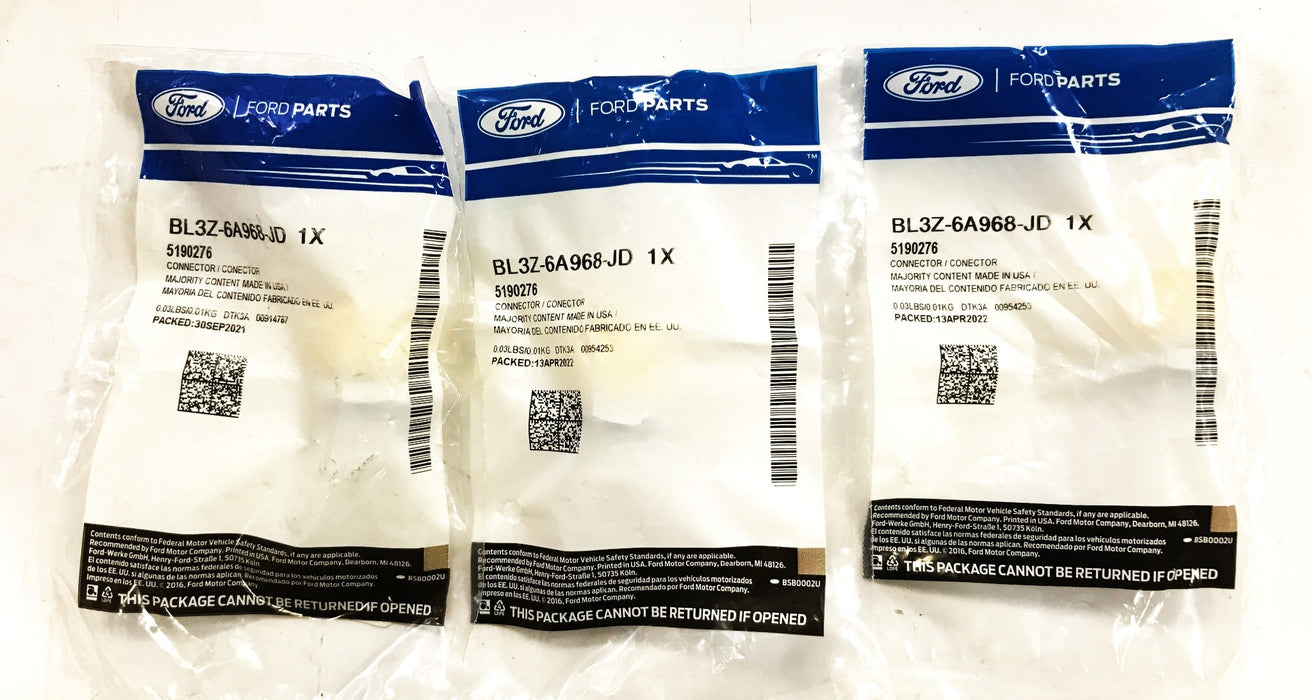 Ford OEM Connector Oil Tube BL3Z-6A968-JD [Lot of 3] NOS