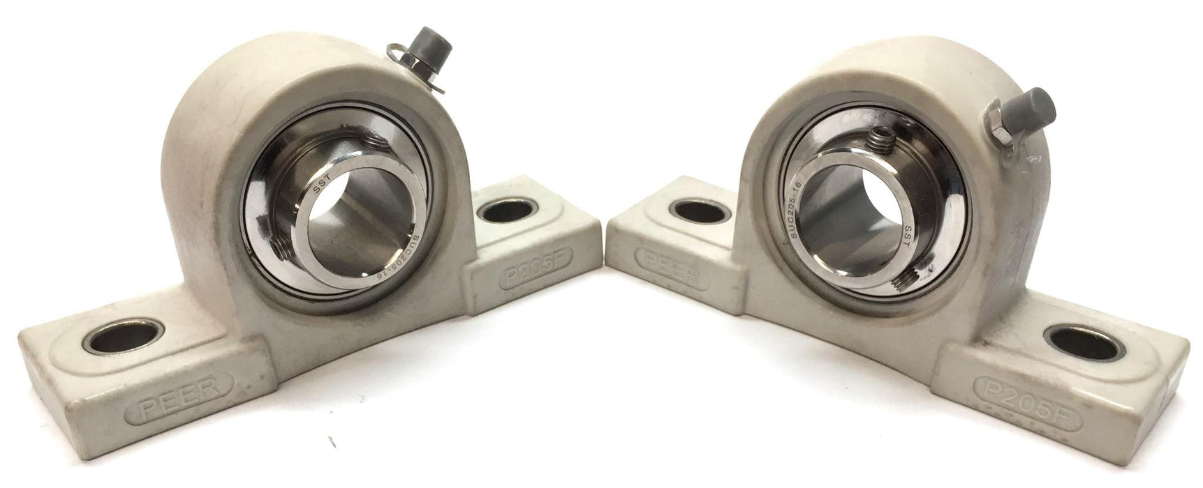 Peer Pillow Block Roller-Bearing Assembly P205F [Lot of 2] NOS