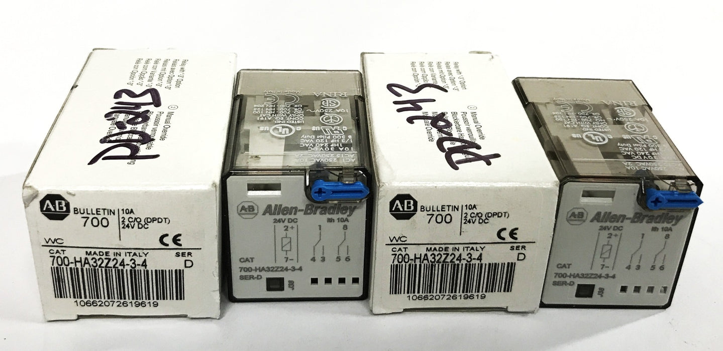 Allen-Bradley General Purpose Relay 700-HA332Z24-3-4 [Lot of 2] NOS