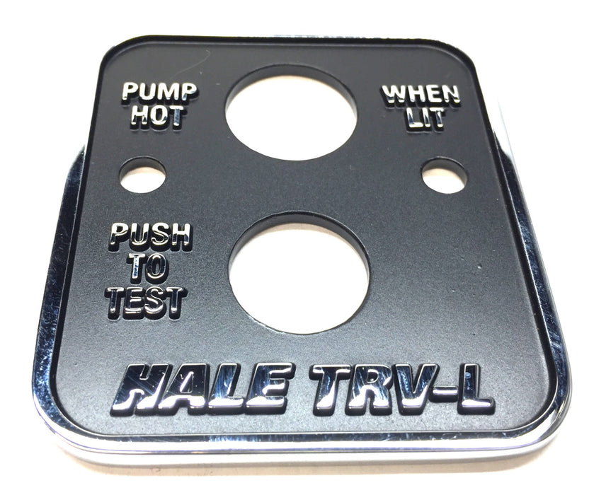 Hale Black/Chrome Steel Trav-l Nameplate 101-1720-00-0 NOS